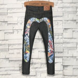 Evisu Black Denim Men’s Jeans
